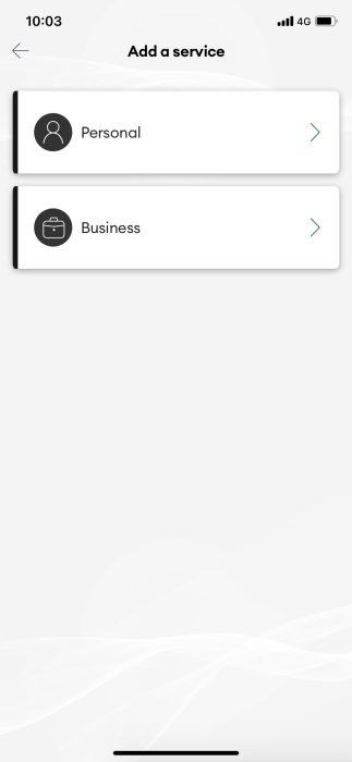 Screenshot My One NZ App Add a Service