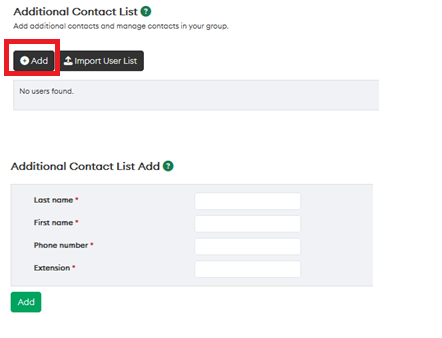 Xport Portal Additional Contacts