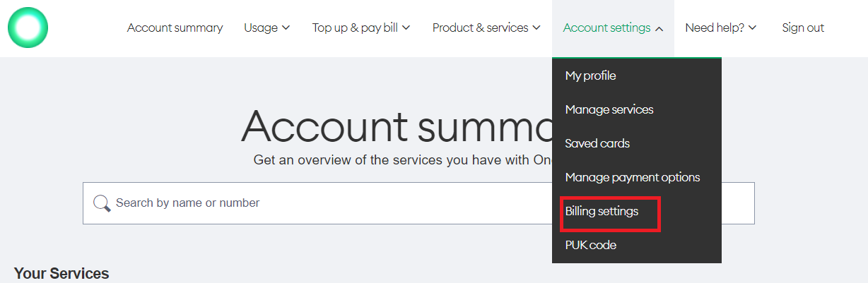 Screenshot_My One NZ_Select Billing Settings