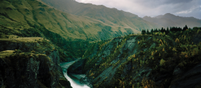 A river running through a valley.